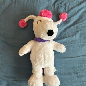 Build A Bear Peanuts Movie Fifi Poodle Plush 16" with Scarf Snoopy's Girlfriend